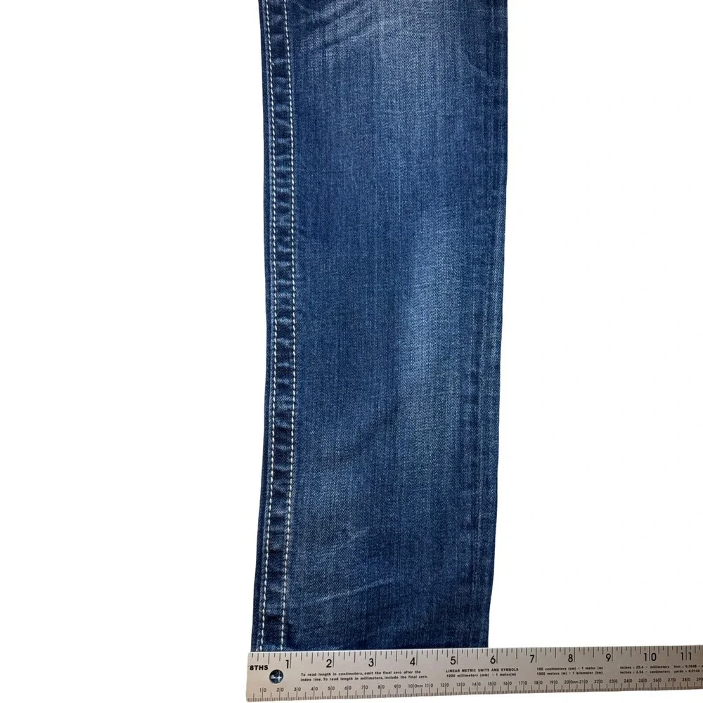 Miss Me Skinny Jeans Womens 27 Blue Embroidered Wing Rhinestone JP5117SK2